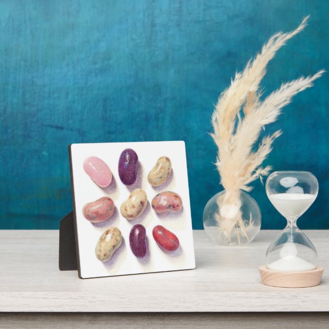 TTIC TAC TOE JELLY BEANS 5.25" Square Plaque (Insitu)