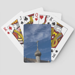 Ttraditional wooden Russian Orthodox church Poker Cards