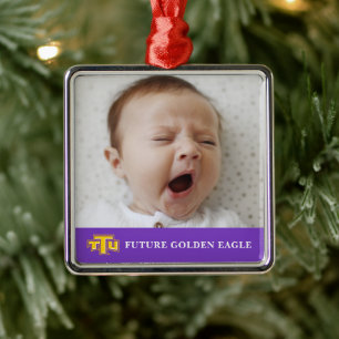 TTU Future Golden Eagle Metal Ornament