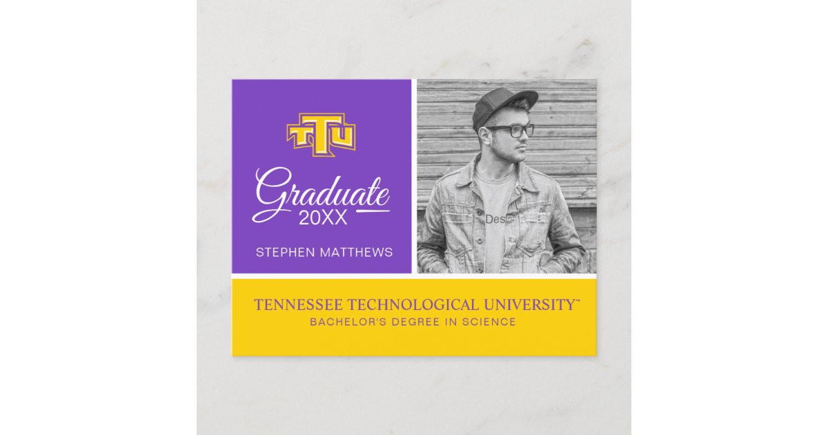 TTU Graduation Announcement Postcard Zazzle