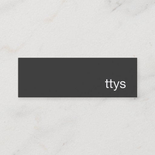 Customizable Ttys Networking Minimalistic  Black Business Card