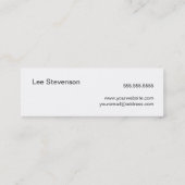 Ttys Networking Minimalistic  Black Business Card (Back)