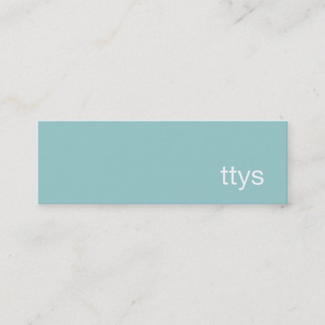 Ttys Networking Minimalistic  Business Card (Front)