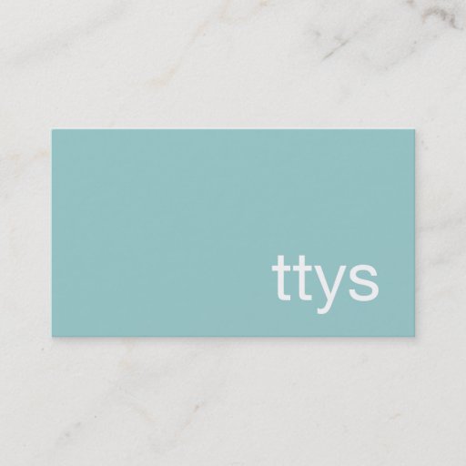 Customizable Ttys Networking Minimalistic Turquoise Blue Business Card Templates