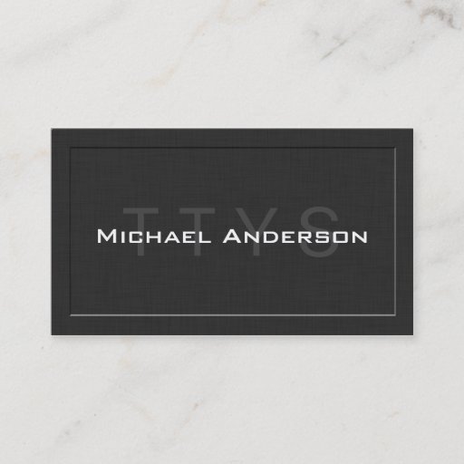 Customizable TTYS Simple Elegant Linen Networking Calling Card