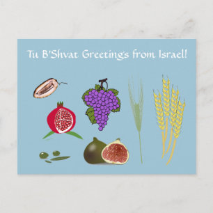 Tu Bishvat - 7 minim Postcard