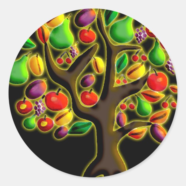 Tu Bishvat Classic Round Sticker (Front)