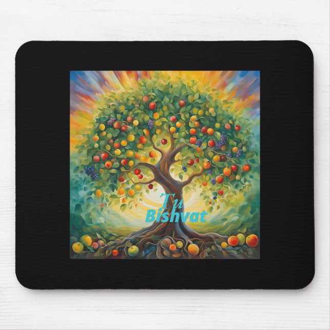 Tu Bishvat Happy New Year For Trees  Mouse Pad (Front)