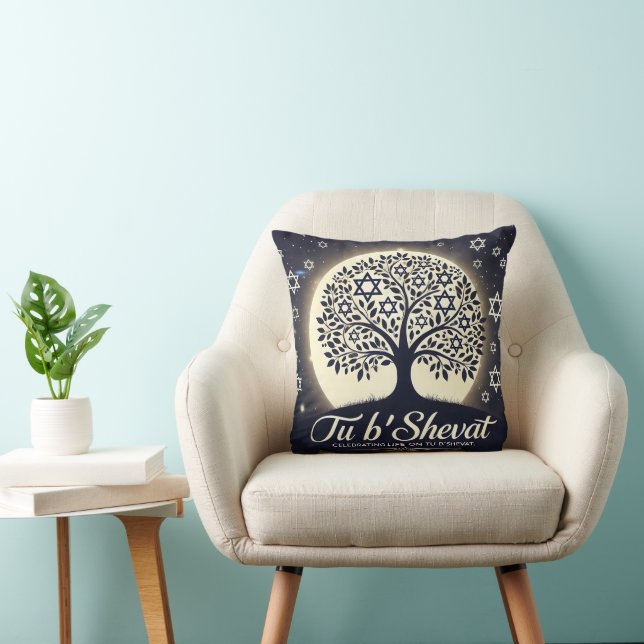 Tu B'Shevat Tree of Life - An Eternal Symbol Throw Pillow (Chair)