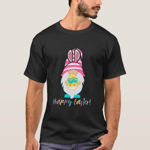 Tu Happy Easter Gnome Bunny Easter Egg Hunting T_Shirt