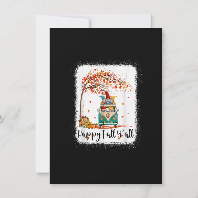 Tu Happy Fall Y'all Thanksgiving Gnome Lover Costu Invitation (Front)