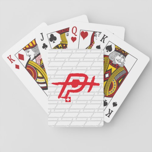 Tu inicial letra P letra SUISSE v TRACE Playing Cards
