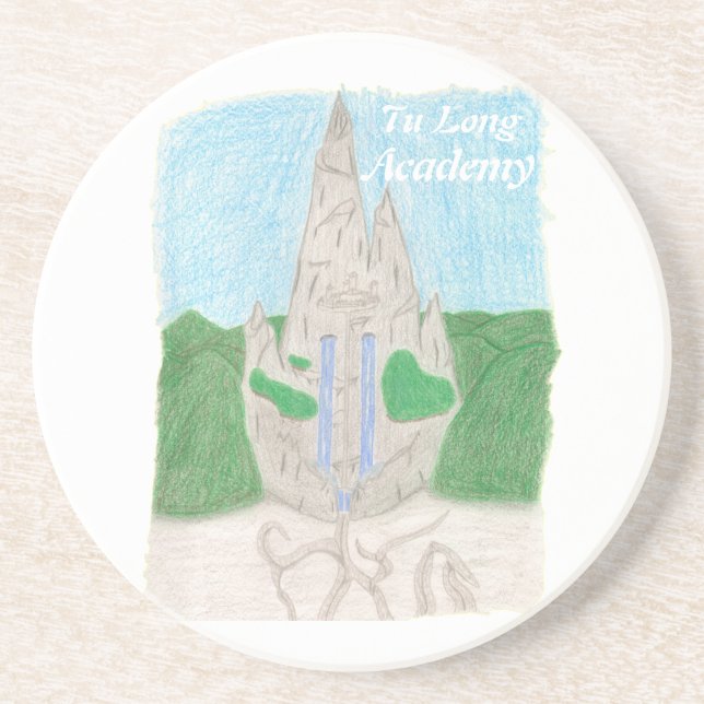 Tu Long Academy (with name_english) Sandstone Coaster (Front)