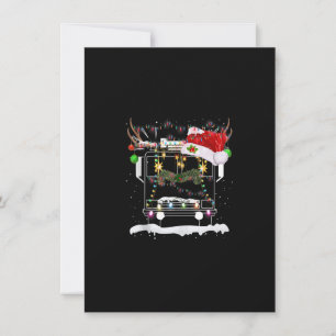 Tu Merry Christmas Fire Truck Costume Reindeer San Invitation