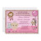 Tu Tu Cute Baby Shower invitation MONKEY GIRL TTC