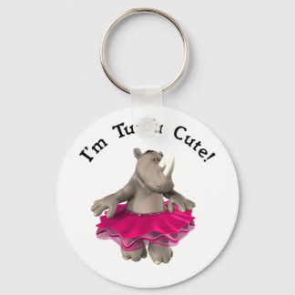 Tu-Tu Cute Rhino Keychain