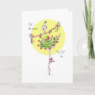 Tu Tu Fabulous Holiday card. Card
