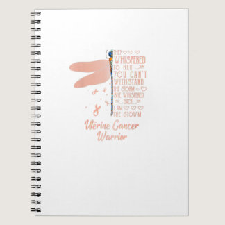 Tu Uterine Cancer Awareness Dragonfly Ribbon Costu Notebook