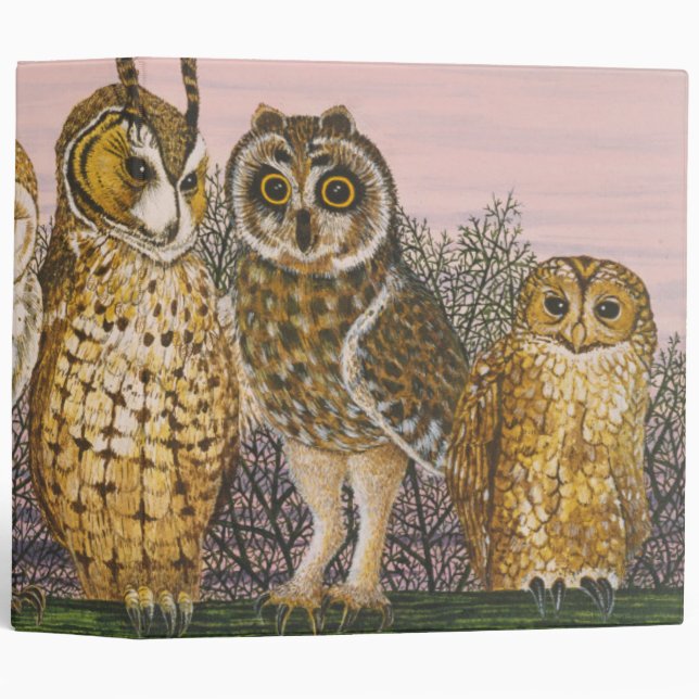 Tu-whit Tu-whooing 3 Ring Binder (Front/Spine)