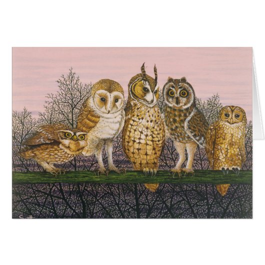 Tu-whit Tu-whooing Cards (Front Horizontal)