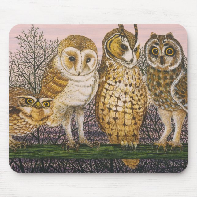 Tu-whit Tu-whooing Mouse Pad (Front)