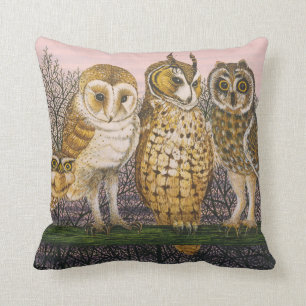 Tu-whit Tu-whooing Throw Pillow