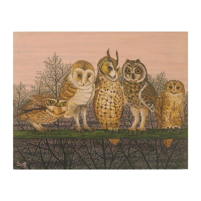 Tu-whit Tu-whooing Wood Wall Decor (Front)