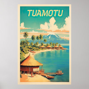 Tuamotu, French Polinesia, Travel Poster