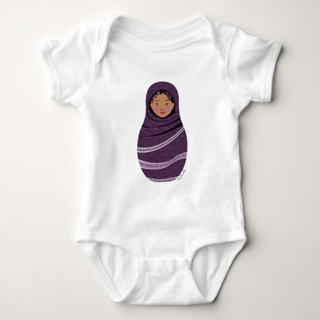 Tuareg Matryoshka Baby Bodysuit (Front)