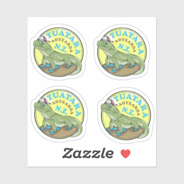Tuatara New Zealand Aotearoa Sticker (Sheet)