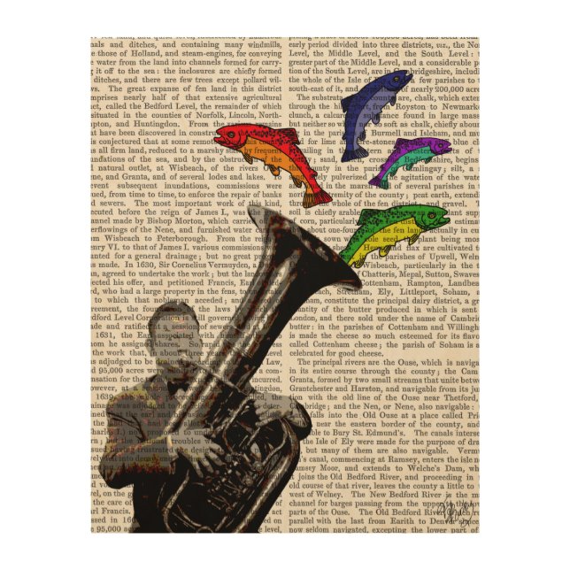 Tuba And Fish Wood Wall Decor (Front)