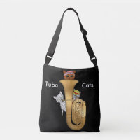 Tuba Cats Are Cool and Amusing Crossbody Bag