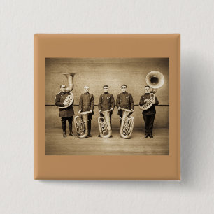 Tuba Cops (Sepia) Pinback Button