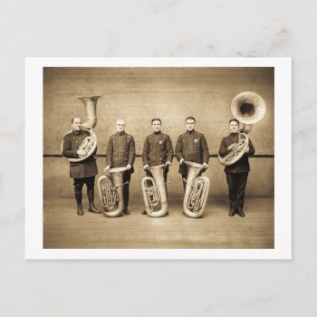 Tuba Cops (sepia) Postcard by scenesfromthepast at Zazzle