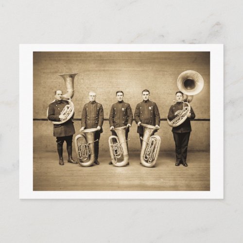 Tuba Cops Sepia Postcard