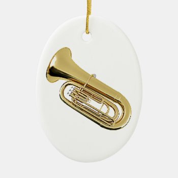"tuba" Design Gifts And Products Ceramic Ornament by yackerscreations at Zazzle