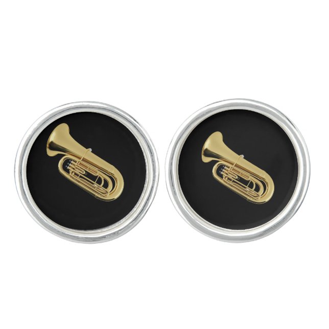 "Tuba" design jewelry set Cufflinks (Front)