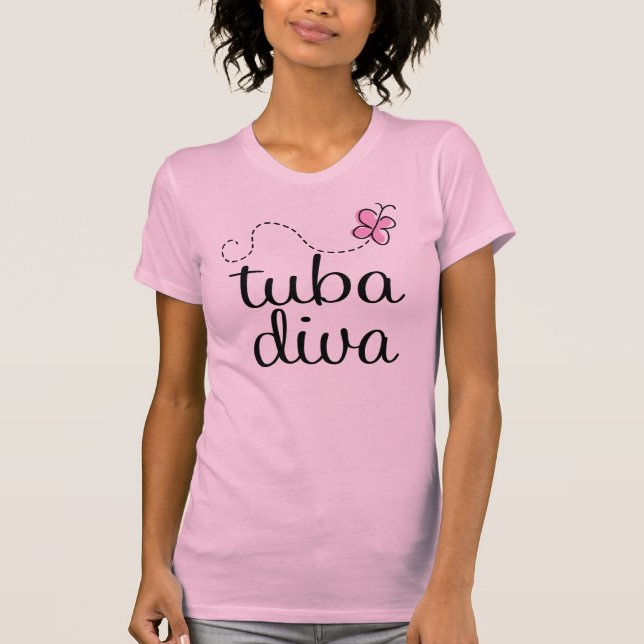 Tuba Diva Music Womens Tee (Front)