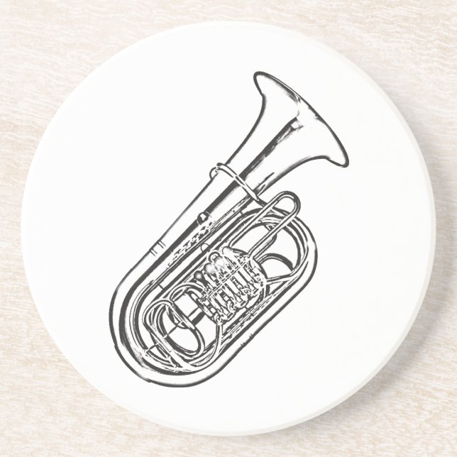 Tuba "Drawing" Coaster (Front)