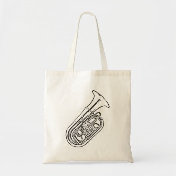 Tuba "drawing" Tote Bag by Lynnes_creations at Zazzle