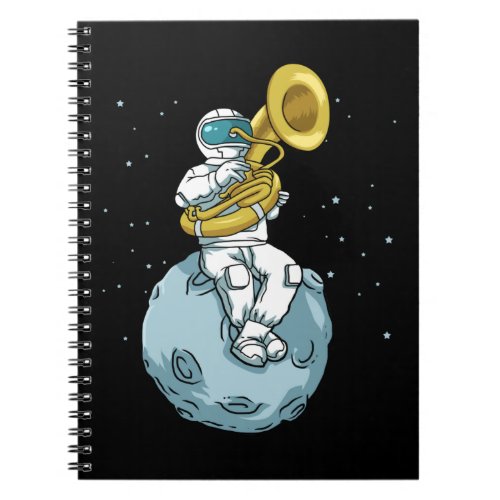 Tuba Gift Astronaut Marching Band Music Sousaphone Notebook