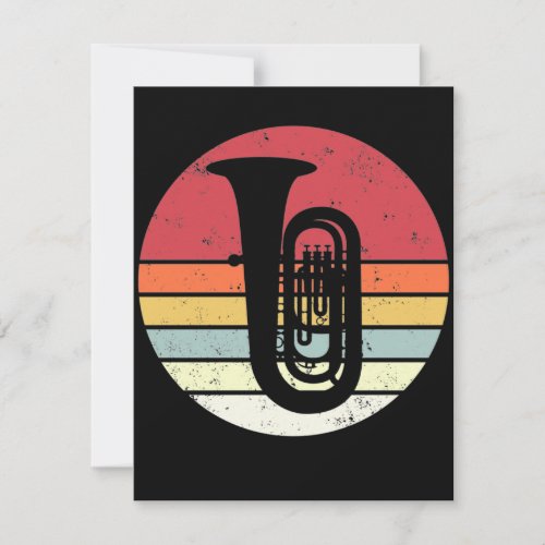 Tuba gift retro tuba player orchestra card