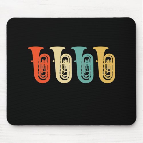 Tuba gift retro tuba player orchestra mouse pad