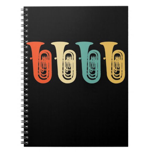 Tuba gift retro tuba player orchestra notebook