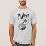 Tuba Halloween Cobwebs T-Shirt