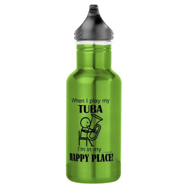 Tuba Happy Place Stainless Steel Water Bottle (Right)