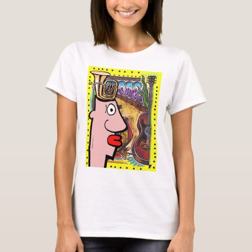 Tuba Head Visits Spain T_Shirt