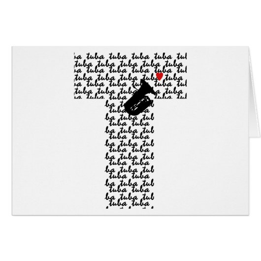 Tuba Letter T Cards (Front Horizontal)