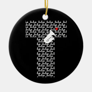 Tuba Letter T Ceramic Ornament