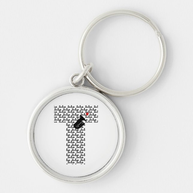 Tuba Letter T Keychain (Front)